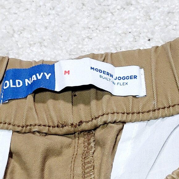 Old Navy Modern Joggers Men Medium Brown Flexible Pant Casual Stretch - Picture 2 of 9